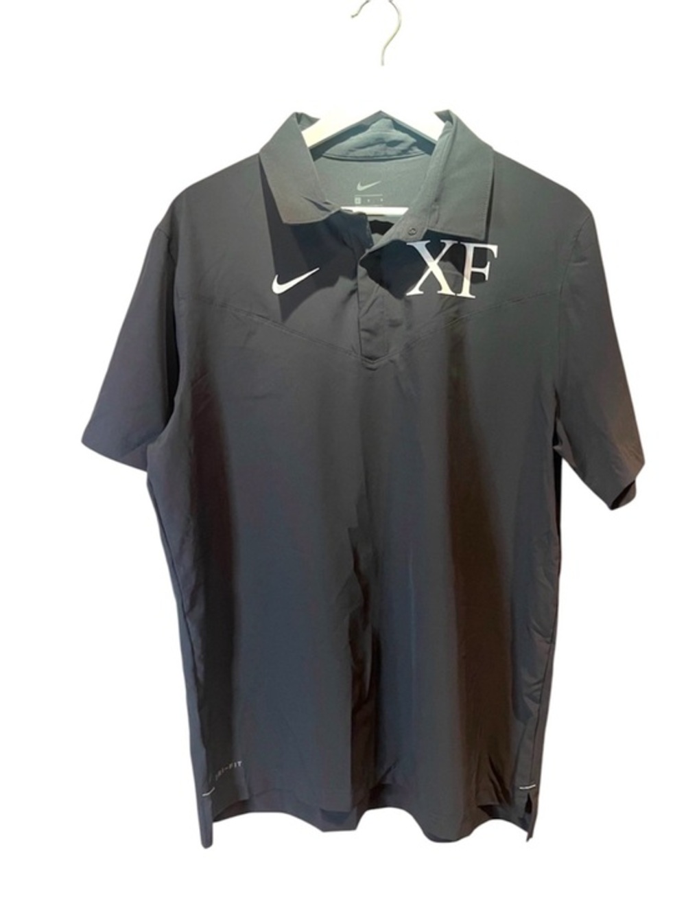Nike Men’s Coaches Polo Snap Packet Performance Fabric Size Large Slate Gray
